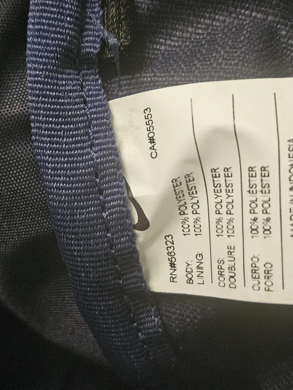 Nike Men’s Navy Duffel Bag with White Swoosh